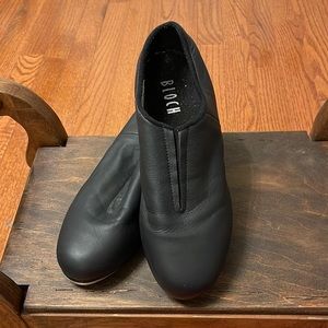 Bloch Dance Women's Tap-Flex Leather Slip On Tap Dance Shoes Size 8 Split Sole